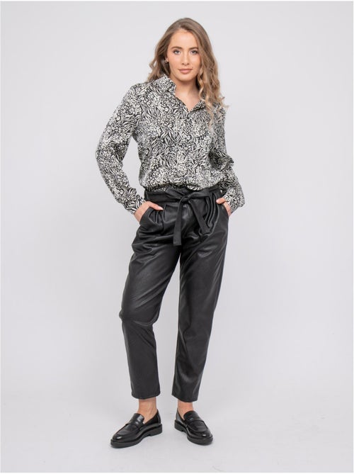 Camicia fluida con stampa animalier bianca e nera ophir - Kiabi Camicia fluida con stampa animalier bianca e nera ophir - Kiabi