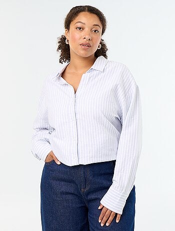 Camicia fluida oxford a righe