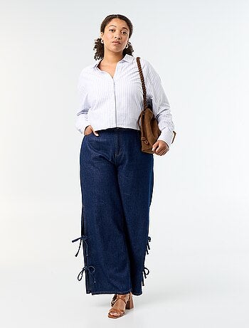 Camicia fluida oxford a righe