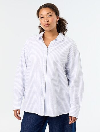 Camicia fluida oxford a righe
