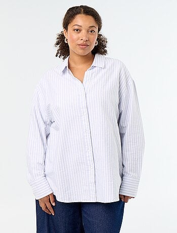 Camicia fluida oxford a righe