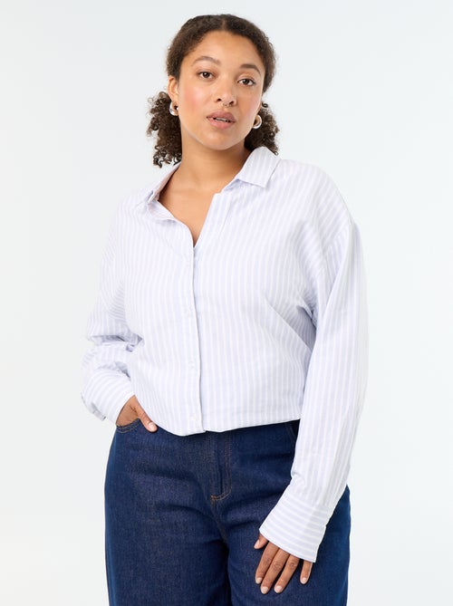 Camicia fluida oxford a righe - Kiabi
