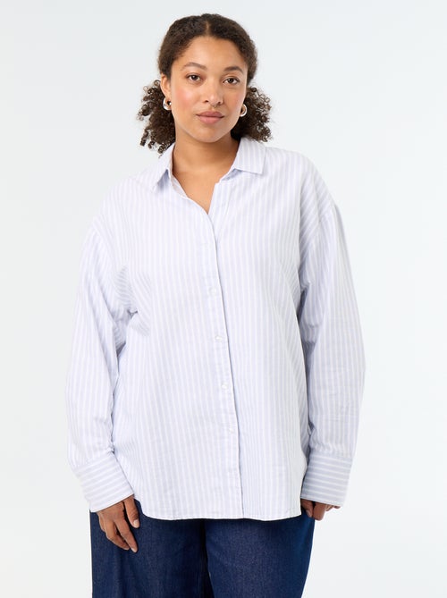 Camicia fluida oxford a righe - Kiabi