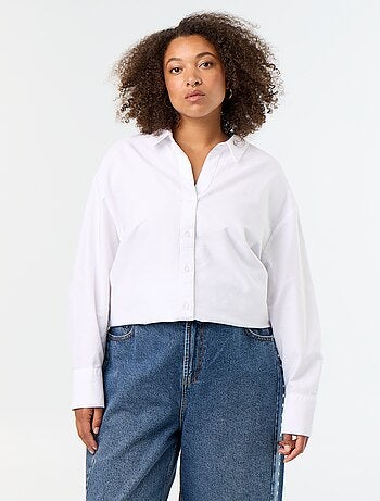 Camicia fluida oxford tinta unita