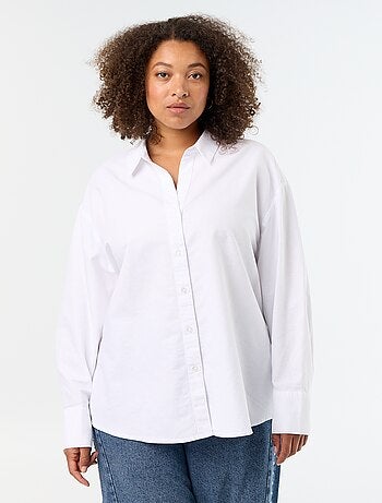 Camicia fluida oxford tinta unita