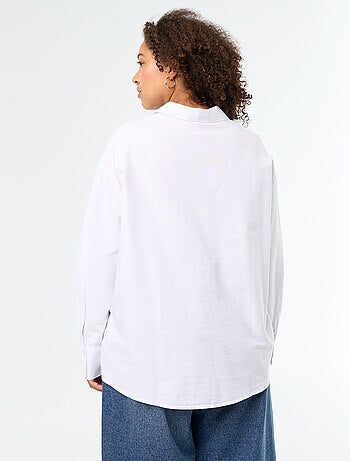 Camicia fluida oxford tinta unita