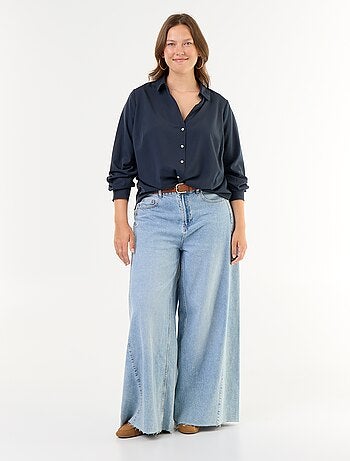 Camicia fluida tinta unita