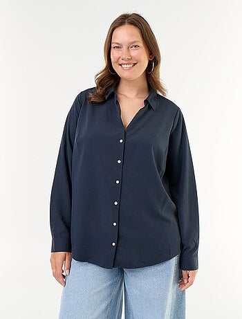 Camicia fluida tinta unita