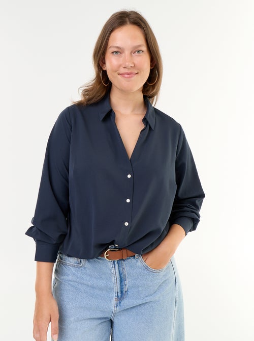 Camicia fluida tinta unita - Kiabi