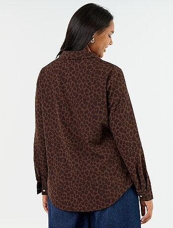 Camicia fluida tinta unita