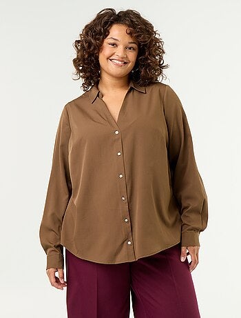 Camicia fluida tinta unita