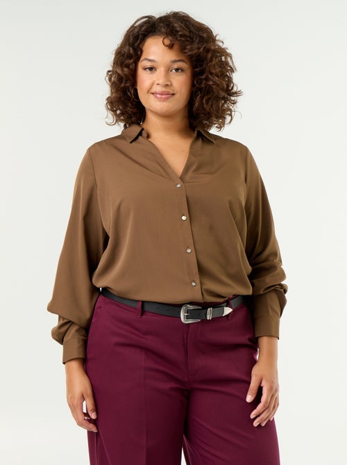 Camicia fluida tinta unita - Kiabi Camicia fluida tinta unita - Kiabi