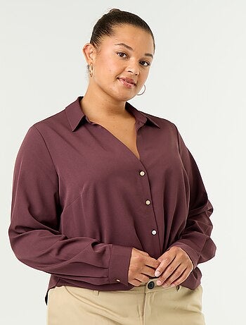 Camicia fluida tinta unita
