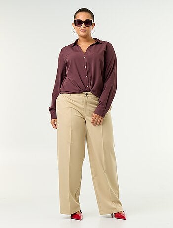 Camicia fluida tinta unita