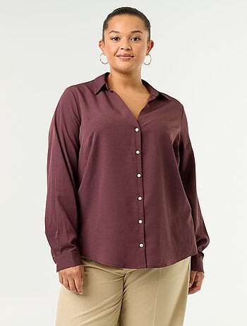 Camicia fluida tinta unita