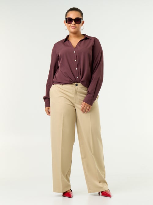 Camicia fluida tinta unita - Kiabi Camicia fluida tinta unita - Kiabi