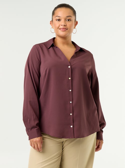 Camicia fluida tinta unita - Kiabi Camicia fluida tinta unita - Kiabi