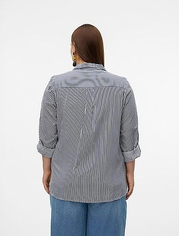 Camicia fluida 'Vero moda curve' con maniche arrotolabili
