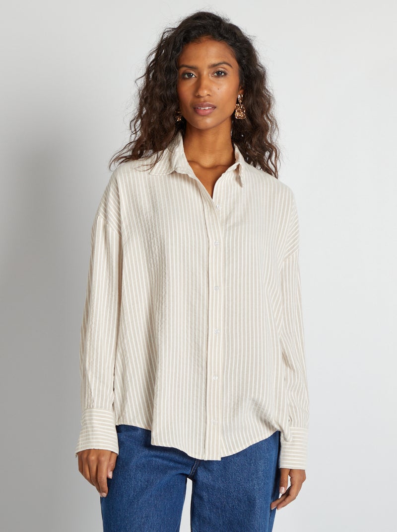 Camicia fluide oversize BEIGE - Kiabi