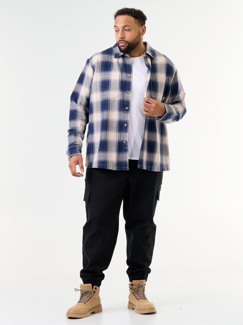 Camicia-giacca a quadri Blu - Kiabi