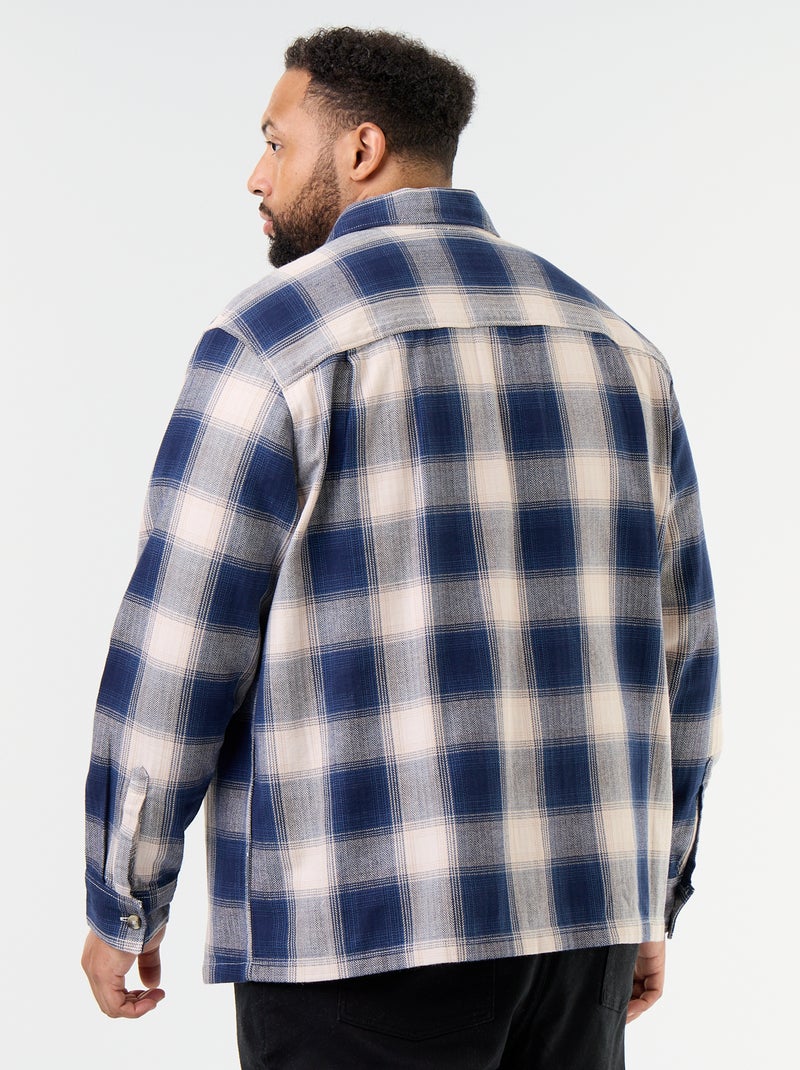 Camicia-giacca a quadri Blu - Kiabi