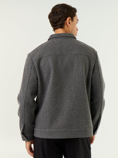 Camicia-giacca effetto lana con tasche sul petto - Kiabi