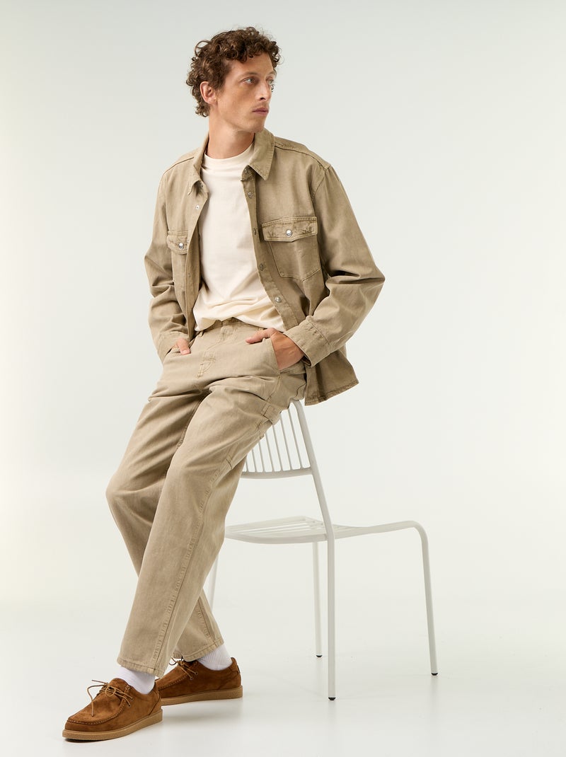 Camicia-giacca in denim Beige - Kiabi
