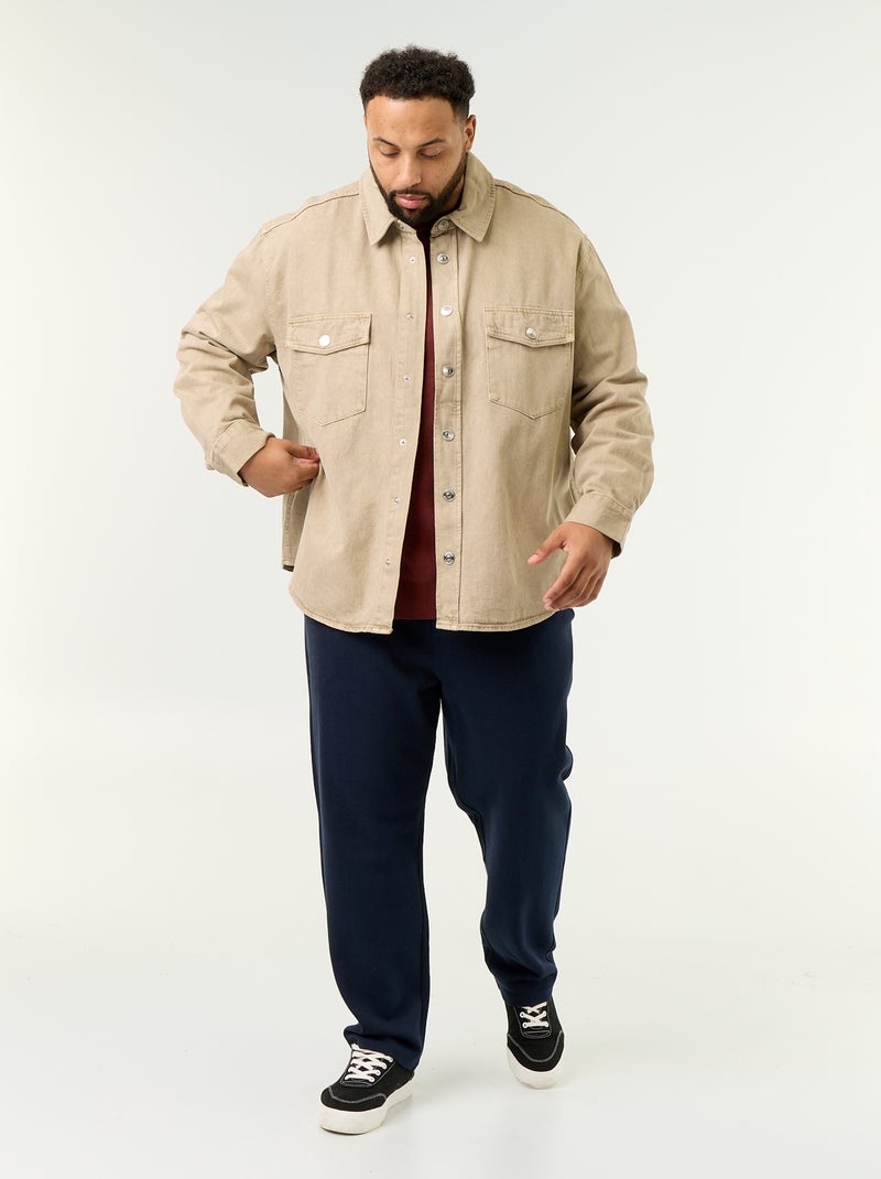 Camicia-giacca in denim Beige - Kiabi