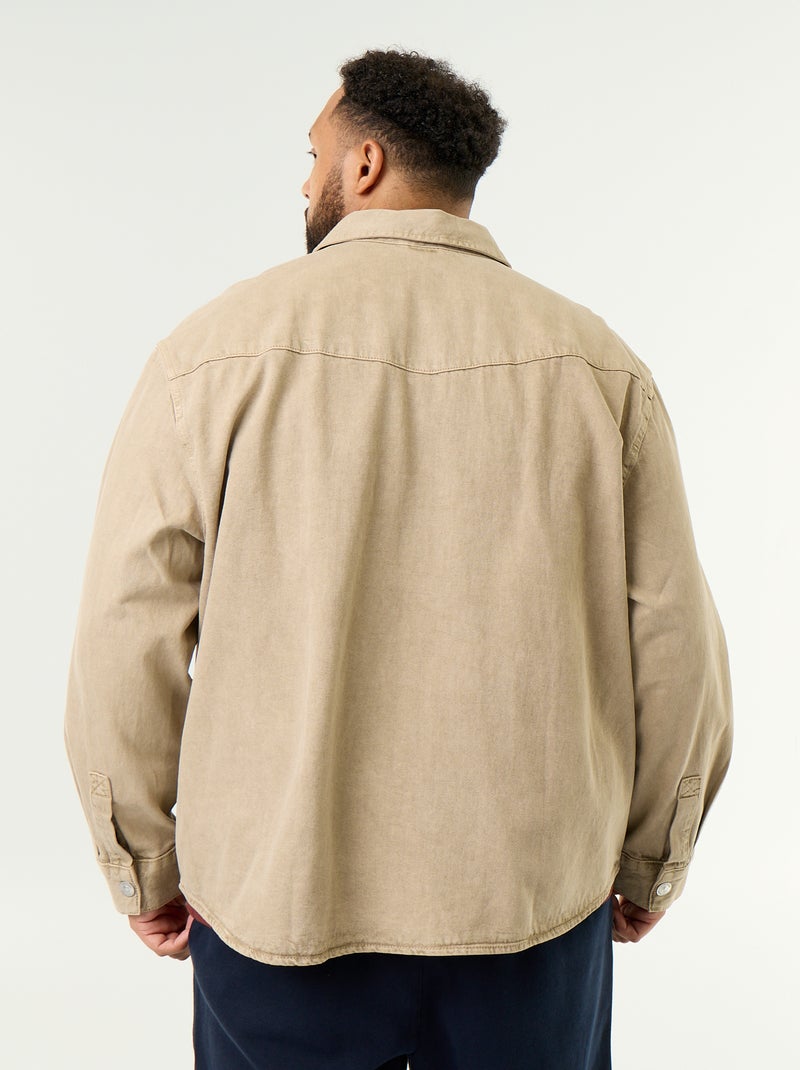 Camicia-giacca in denim Beige - Kiabi