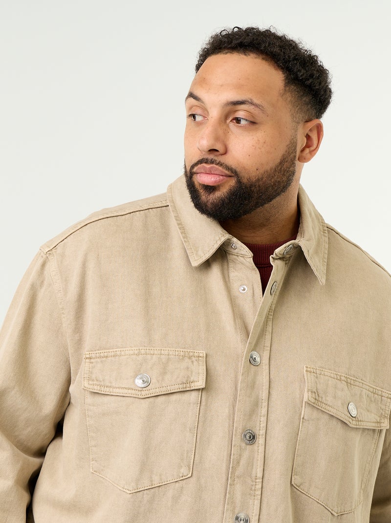 Camicia-giacca in denim Beige - Kiabi