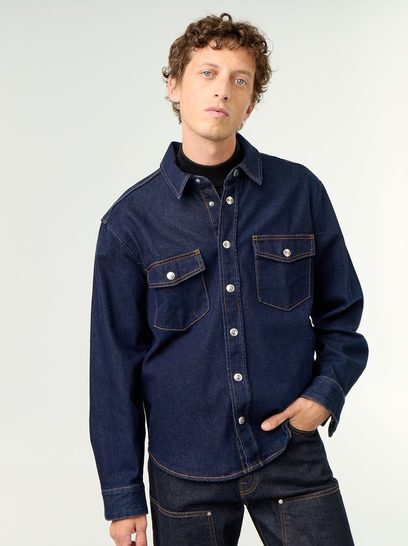 Camicia-giacca in denim Blu - Kiabi