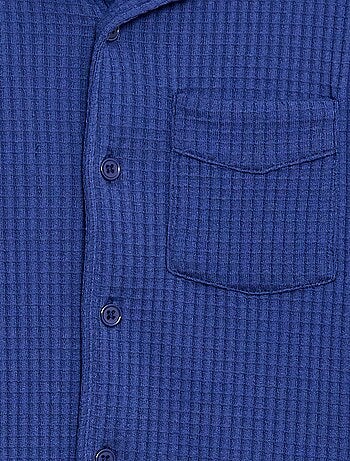 Camicia goffrata tinta unita