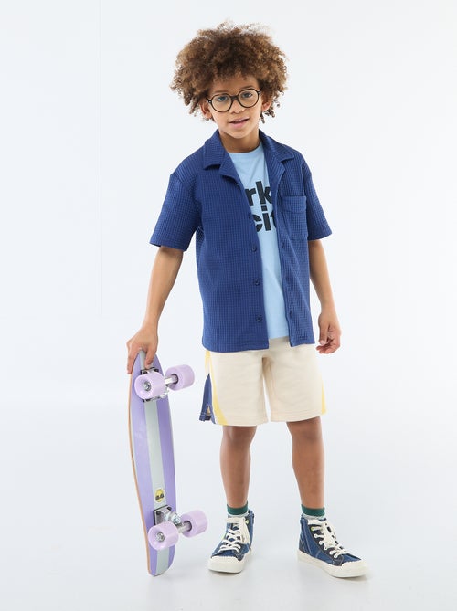 Camicia goffrata tinta unita - Kiabi