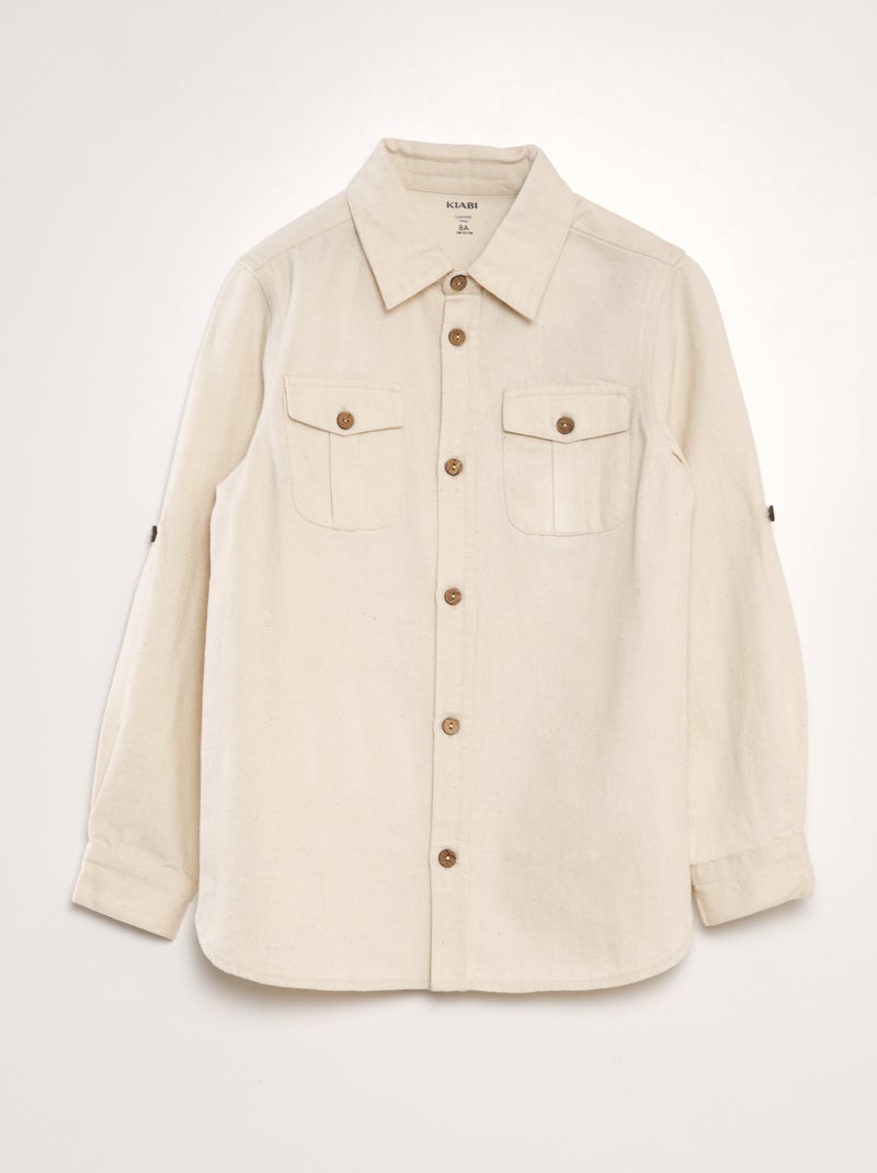 Camicia in canapa BEIGE - Kiabi