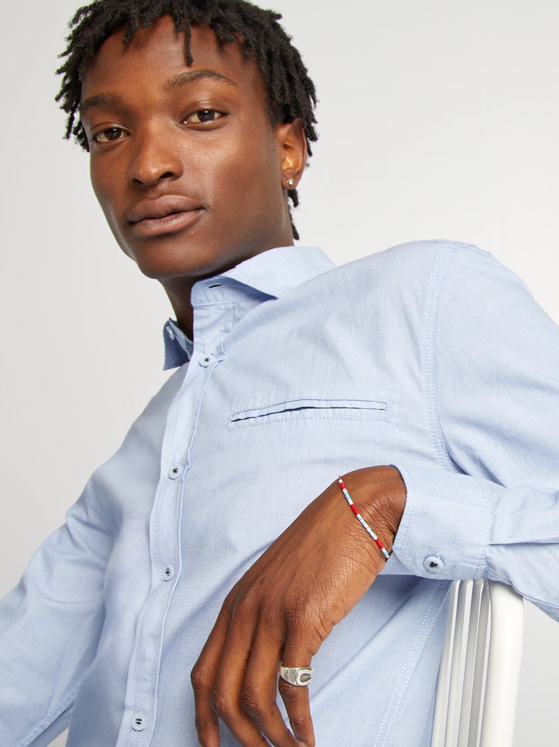 Camicia in chambray BLU - Kiabi