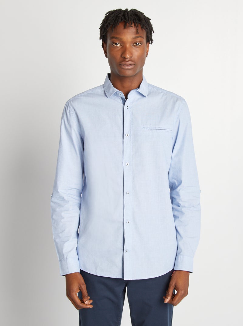 Camicia in chambray BLU - Kiabi
