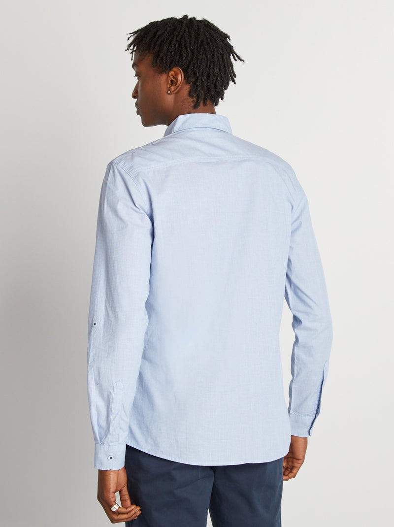 Camicia in chambray BLU - Kiabi
