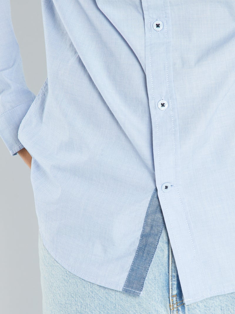 Camicia in chambray BLU - Kiabi