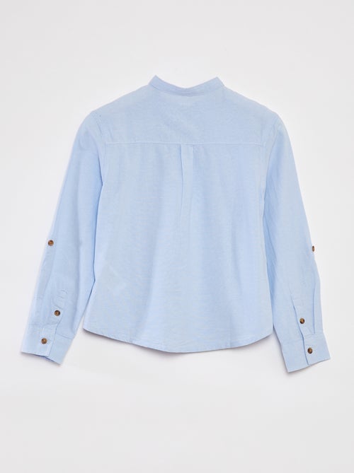 Camicia in chambray con colletto alla coreana - Kiabi