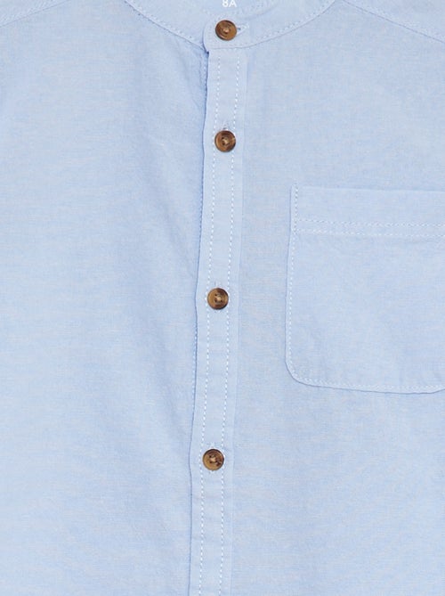 Camicia in chambray con colletto alla coreana - Kiabi