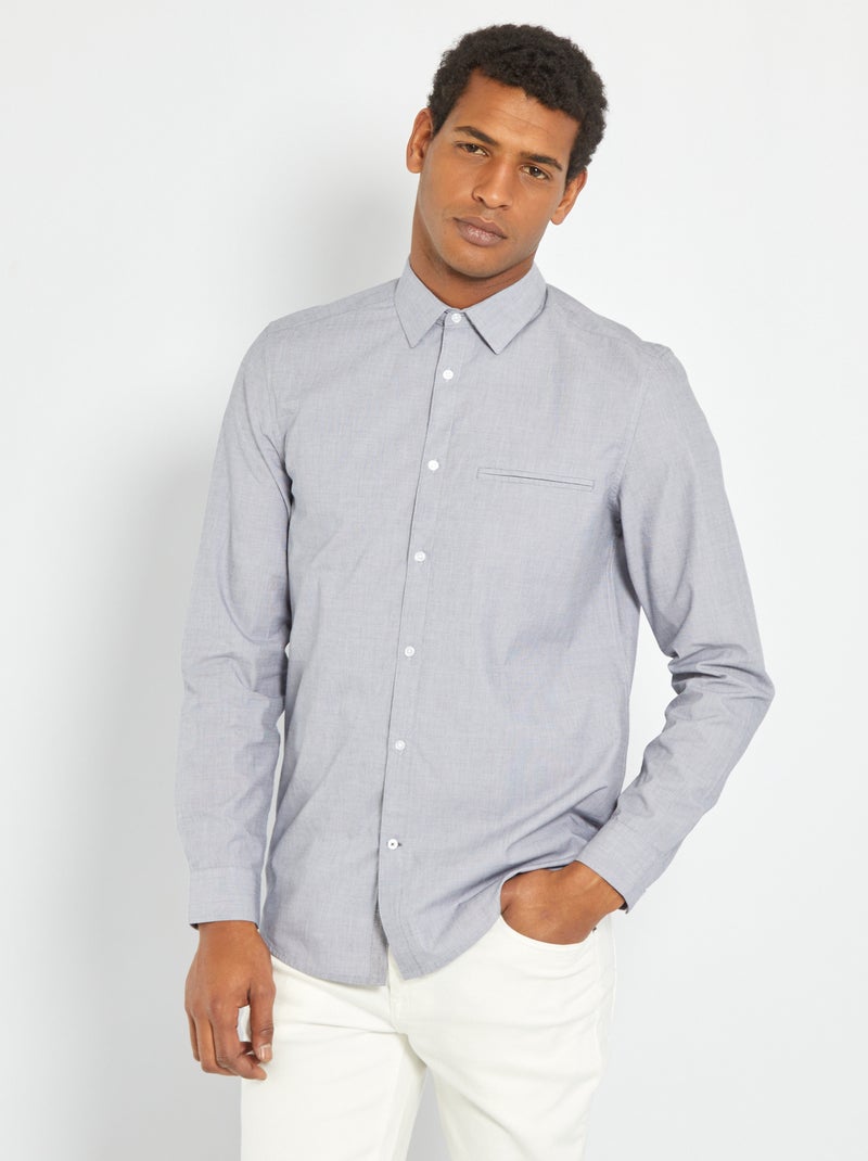 Camicia in chambray grigio - Kiabi