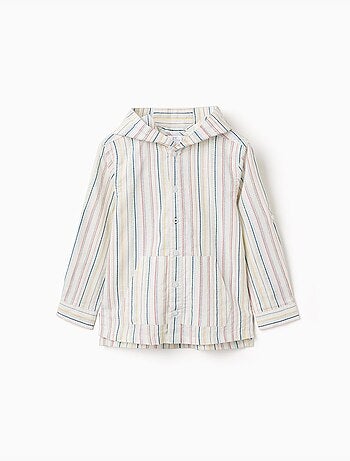 Camicia in cotone a manica lunga a righe B&S