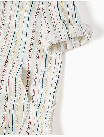 Camicia in cotone a manica lunga a righe B&S