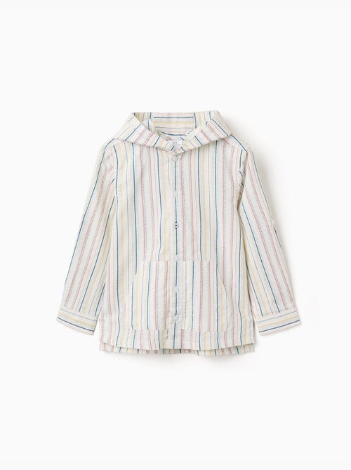 Camicia in cotone a manica lunga a righe B&S - Kiabi Camicia in cotone a manica lunga a righe B&S - Kiabi