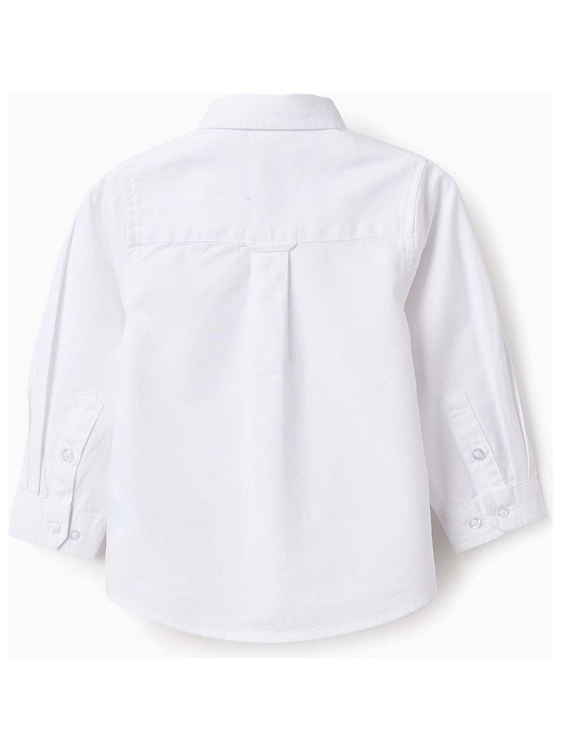 Camicia in cotone a maniche lunghe Bianco - Kiabi