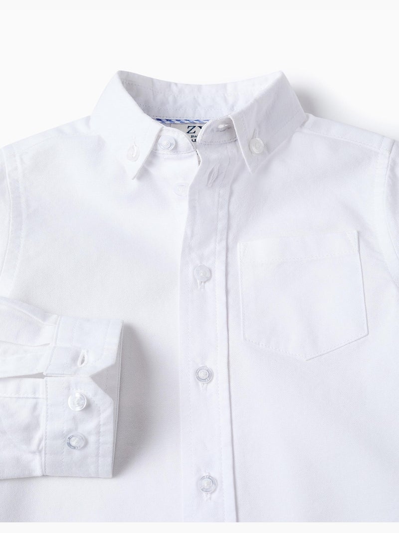 Camicia in cotone a maniche lunghe Bianco - Kiabi