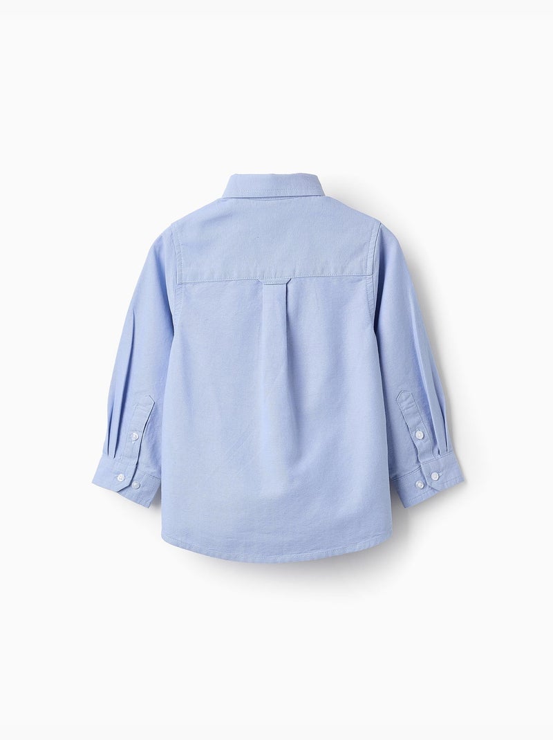 Camicia in cotone a maniche lunghe Blu chiaro - Kiabi
