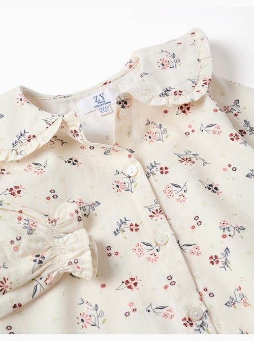 Camicia in cotone a maniche lunghe con motivo floreale - Kiabi Camicia in cotone a maniche lunghe con motivo floreale - Kiabi
