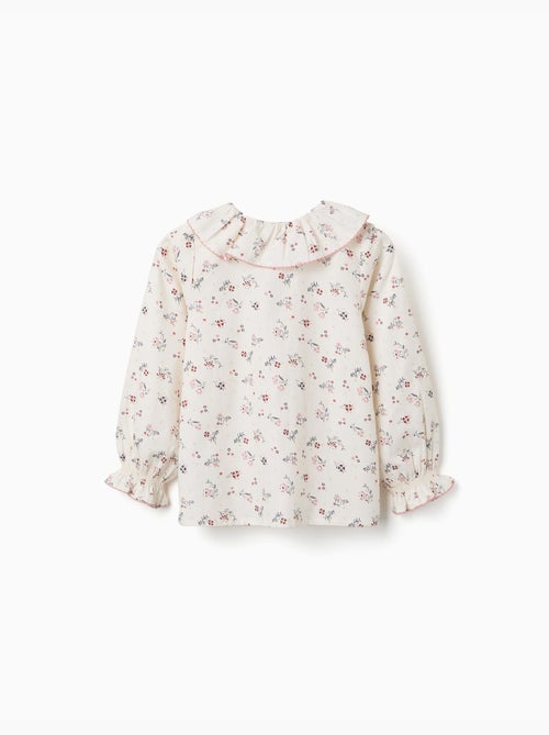 Camicia in cotone a maniche lunghe con motivo floreale - Kiabi Camicia in cotone a maniche lunghe con motivo floreale - Kiabi