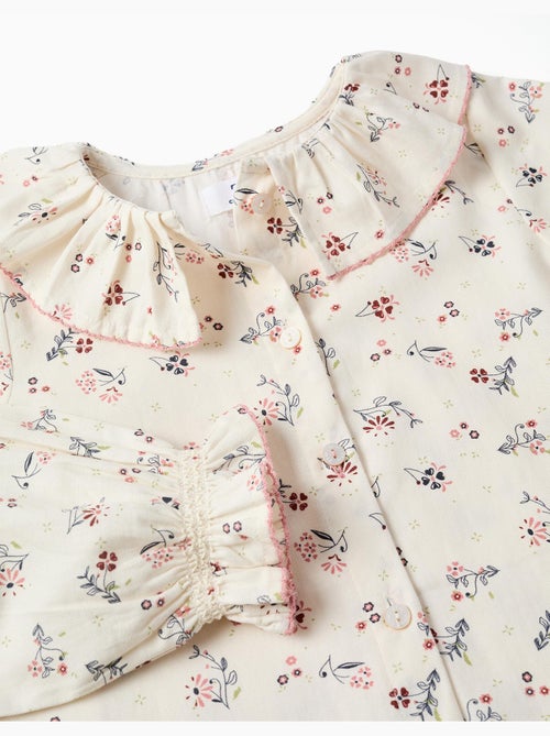 Camicia in cotone a maniche lunghe con motivo floreale - Kiabi Camicia in cotone a maniche lunghe con motivo floreale - Kiabi